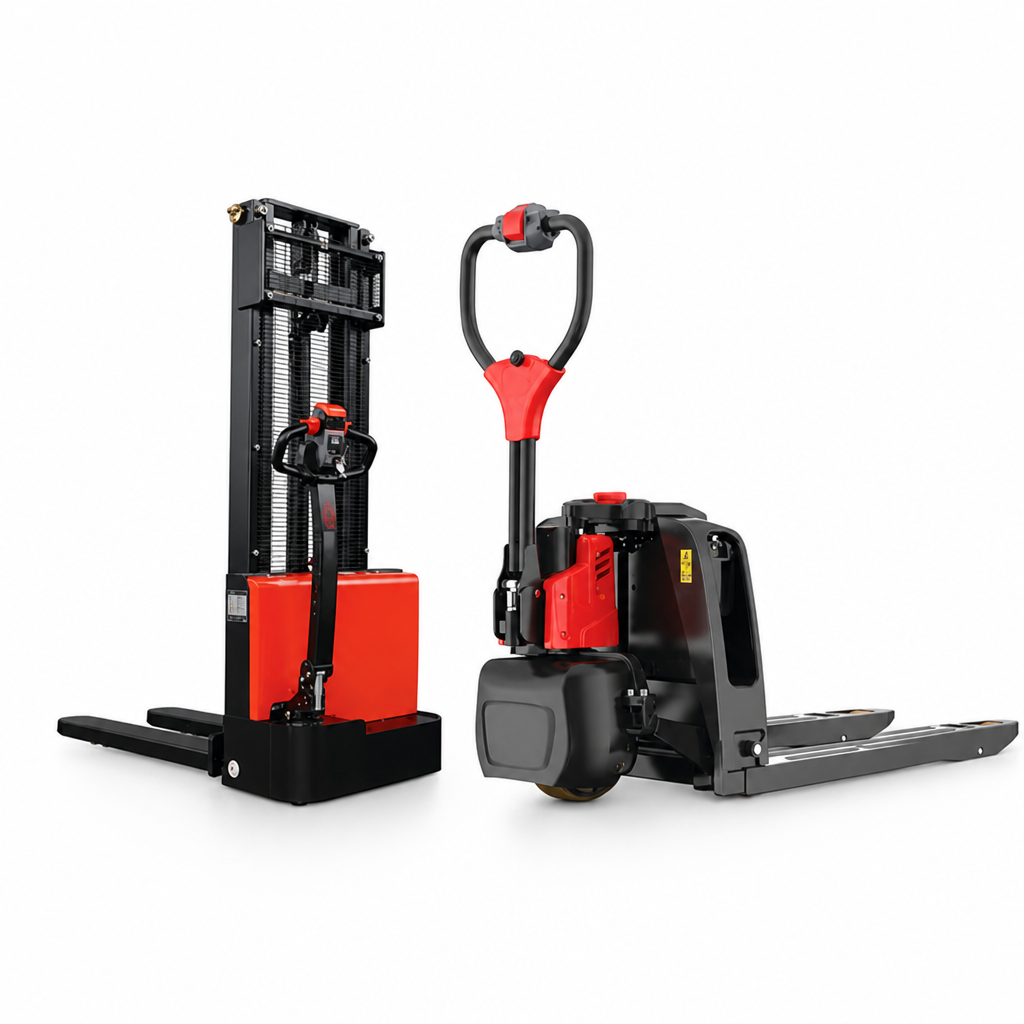 Electric Pallet Stacker and Truck Workplace Bundle