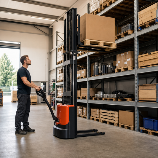 Electric Pallet Stacker Truck 1200kg with 2516mm Lift