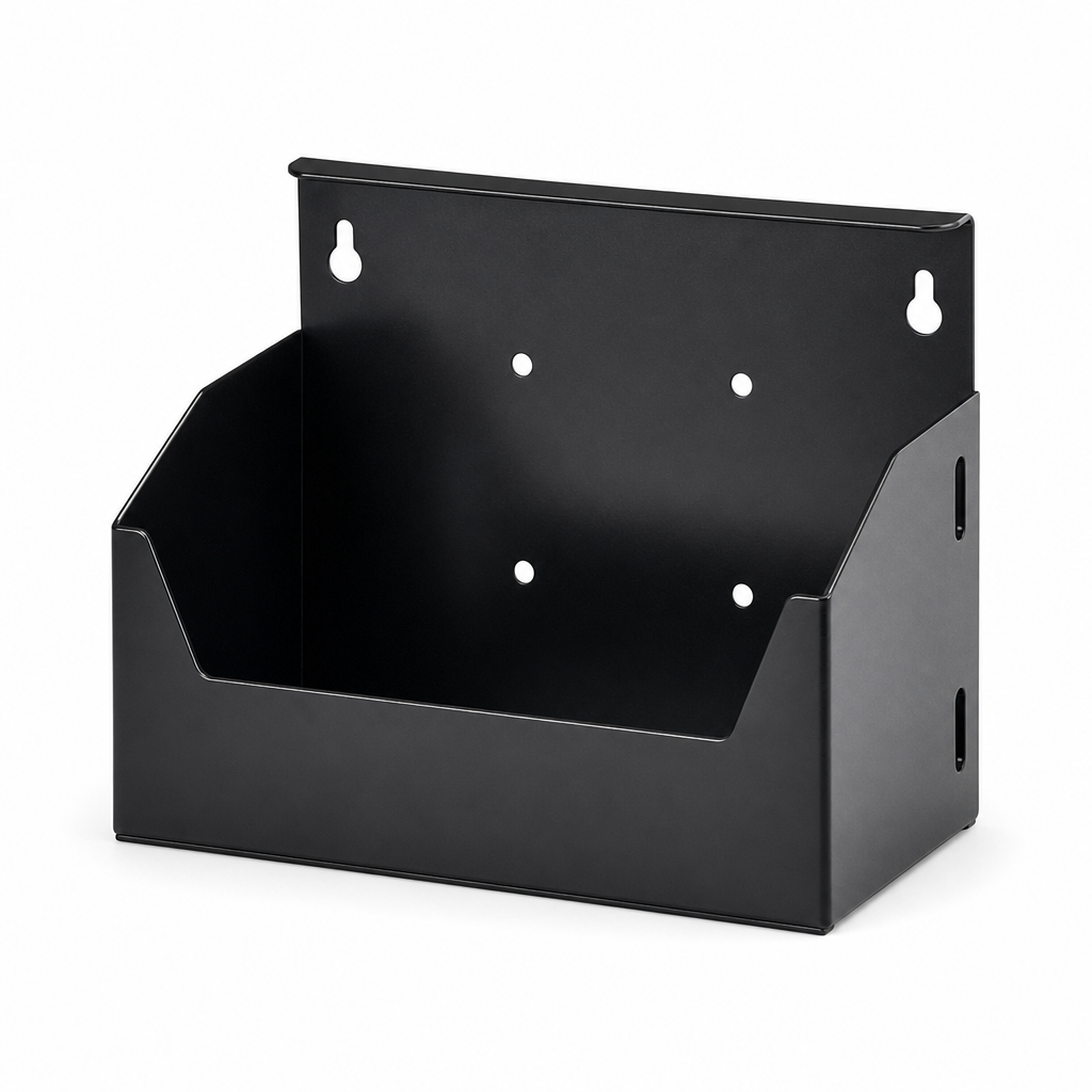 Epoxy Coated Glove Box Holder for Van Racking