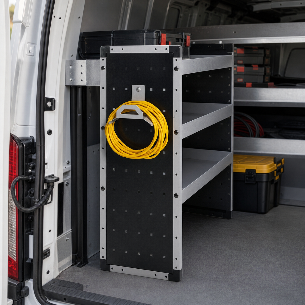 Epoxy Coated Hose Holder for Van Racking