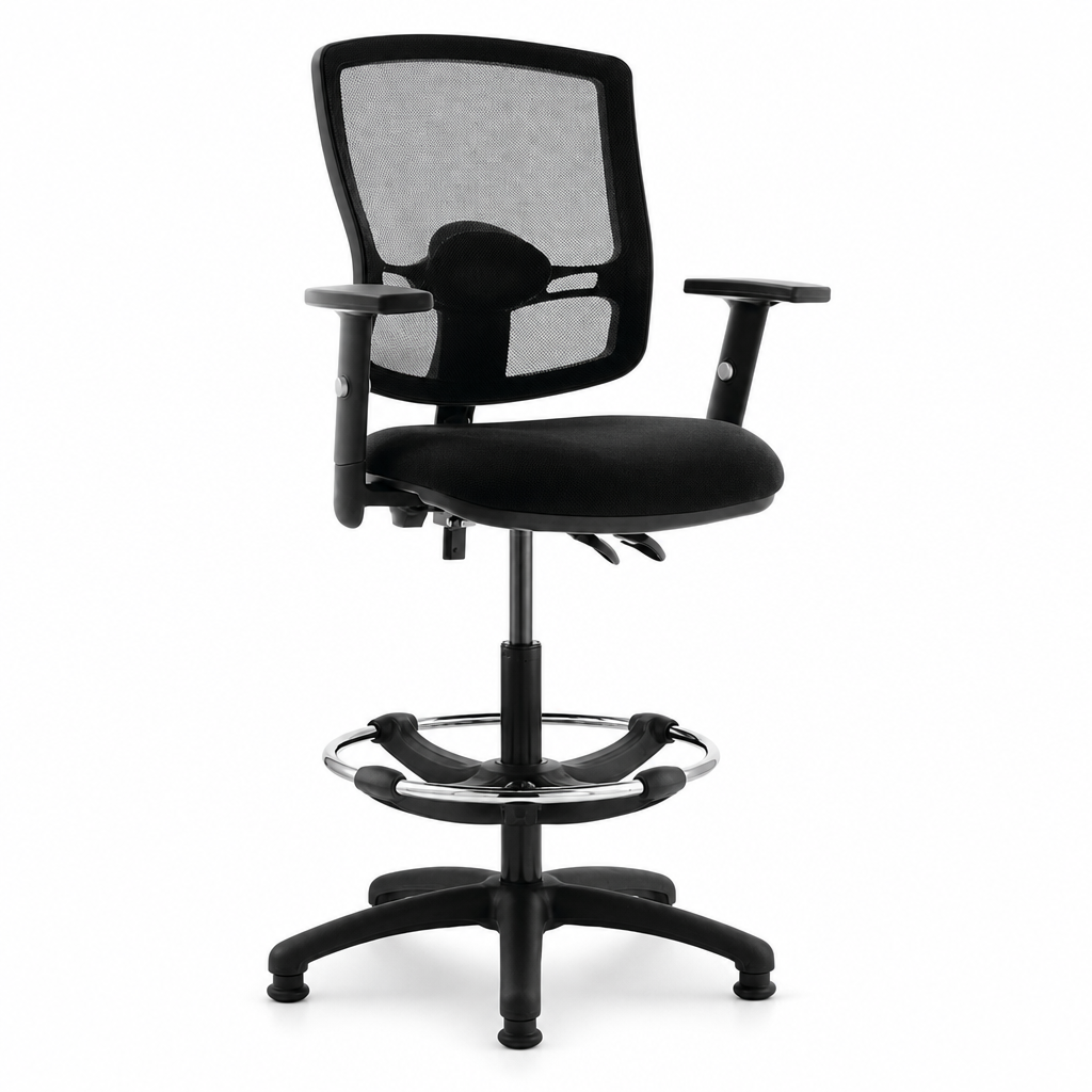 Ergonomic Fabric Operator Office Chair with Mesh Back