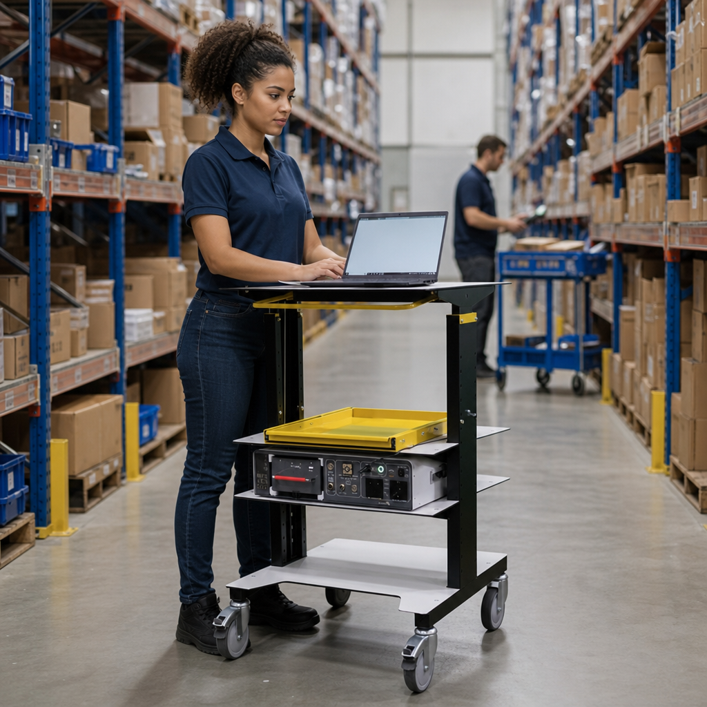 Ergonomic Height Adjustable Powered Mobile Workstation