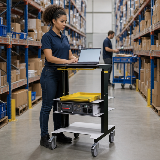 Ergonomic Height Adjustable Powered Mobile Workstation