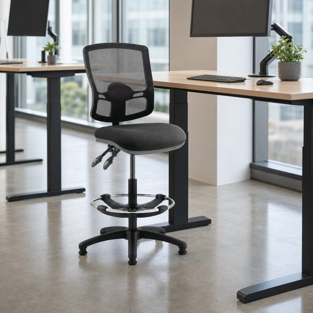 Ergonomic High Rise Mesh Office Chair with Footrest