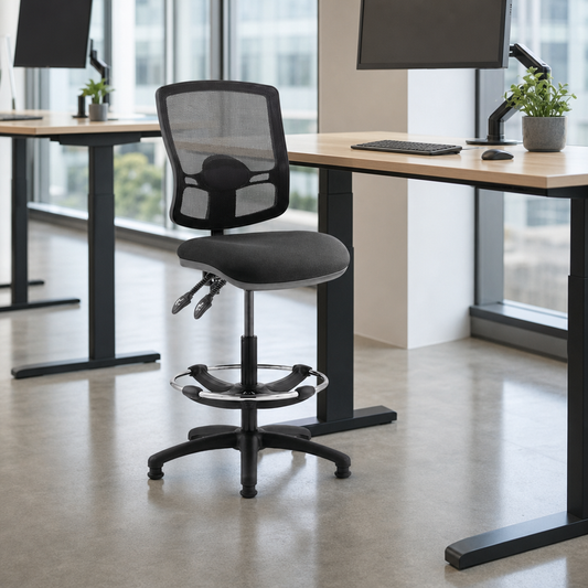 Ergonomic High Rise Mesh Office Chair with Footrest