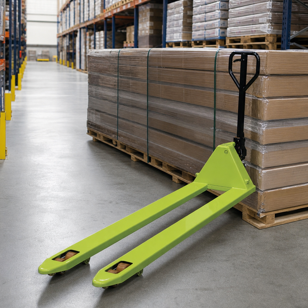 Ergonomic Manual Pallet Truck with 1800mm Forks 2500kg