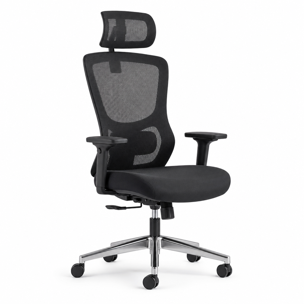 Ergonomic Mesh Office Chair with Fabric Seat