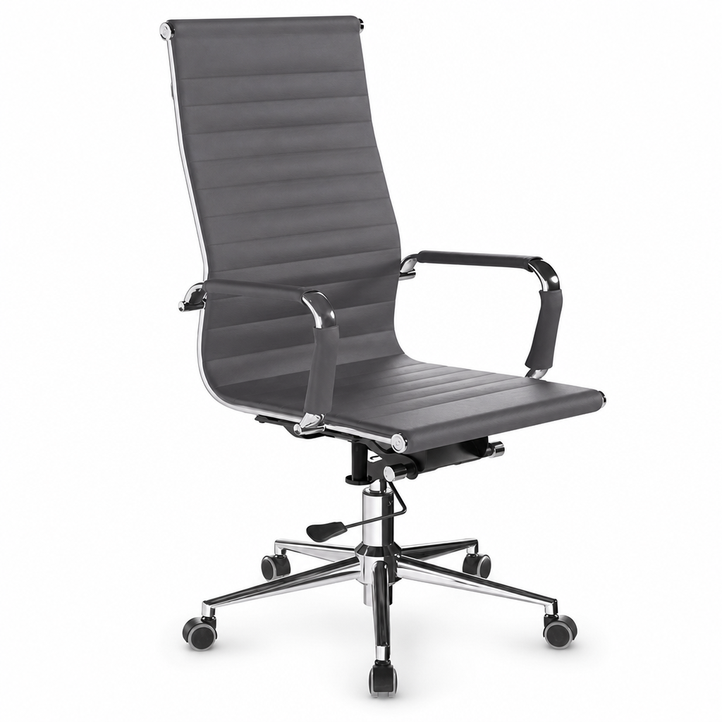 Ergonomic Office Armchair with Leather Seat Options