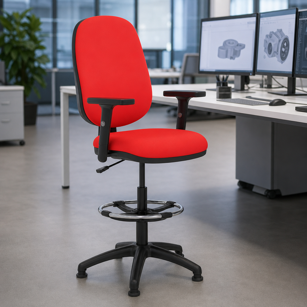 Ergonomic Operator Office Chair with Adjustable Arms