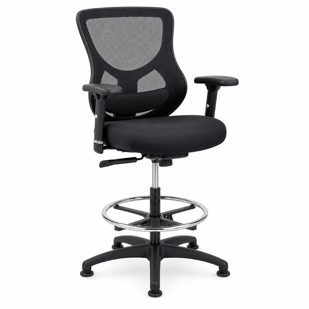Ergonomic Operator Office Chair with Glides and Footring