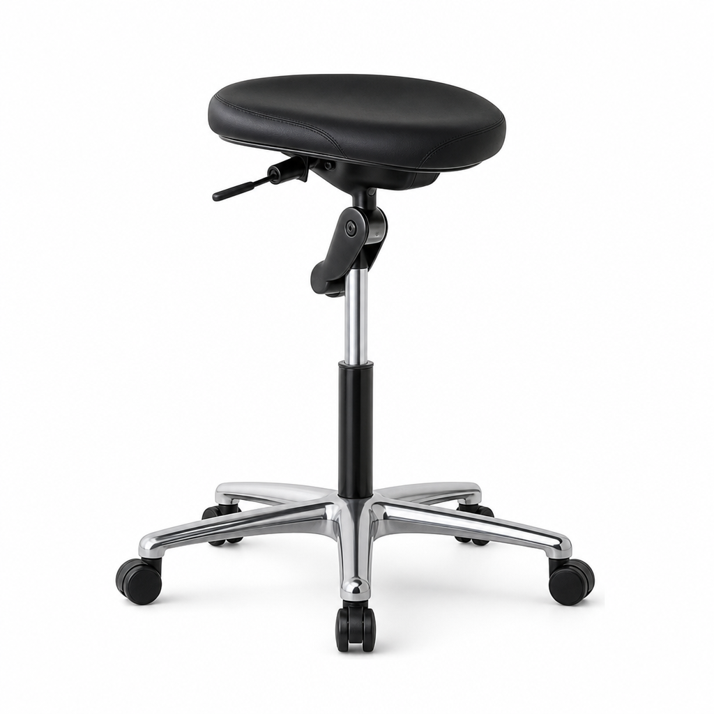 Ergonomic Pivoting Office Stool with Height Adjustable Seat