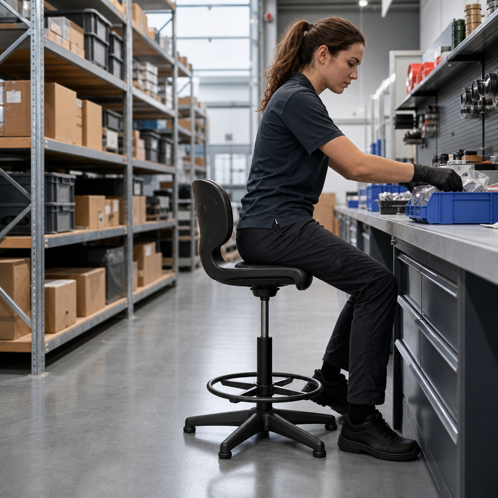 Ergonomic Polyurethane Industrial Posture Stool