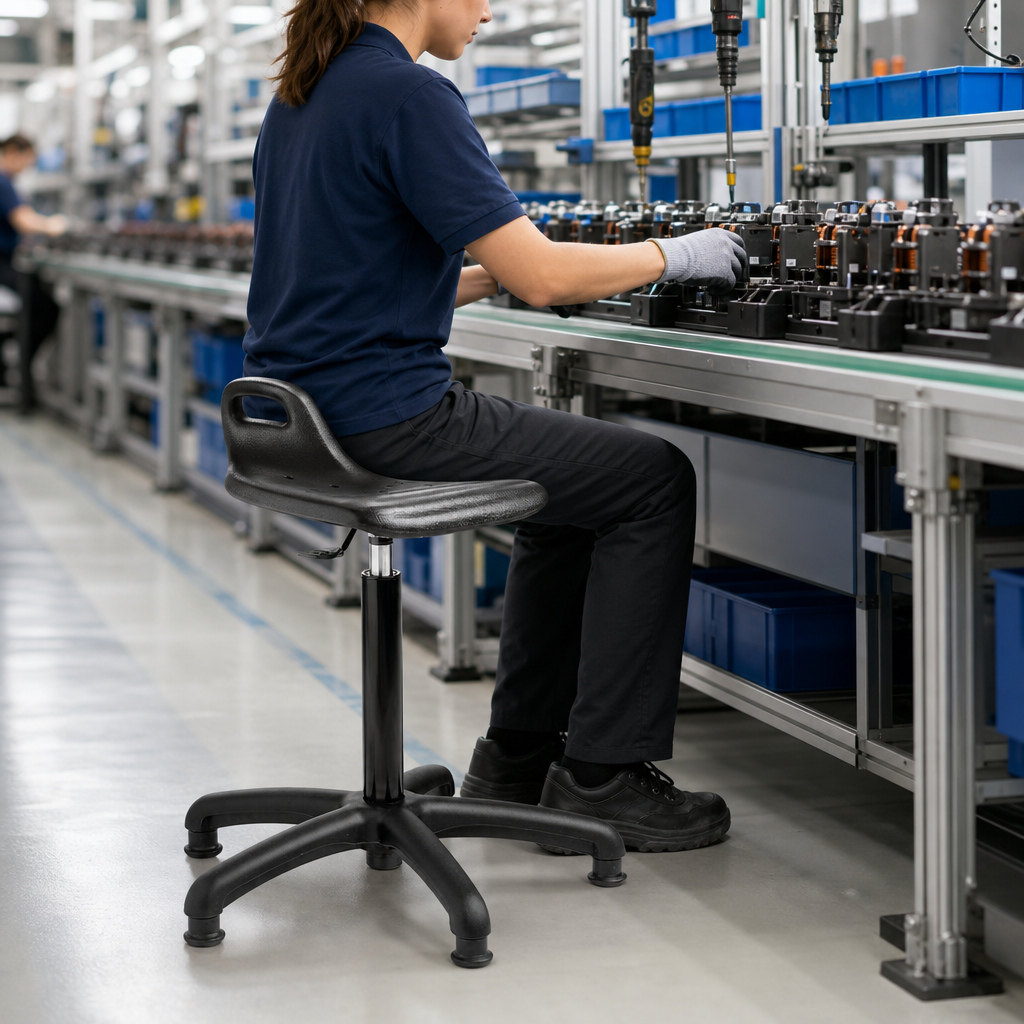 Ergonomic Polyurethane Industrial Posture Stool