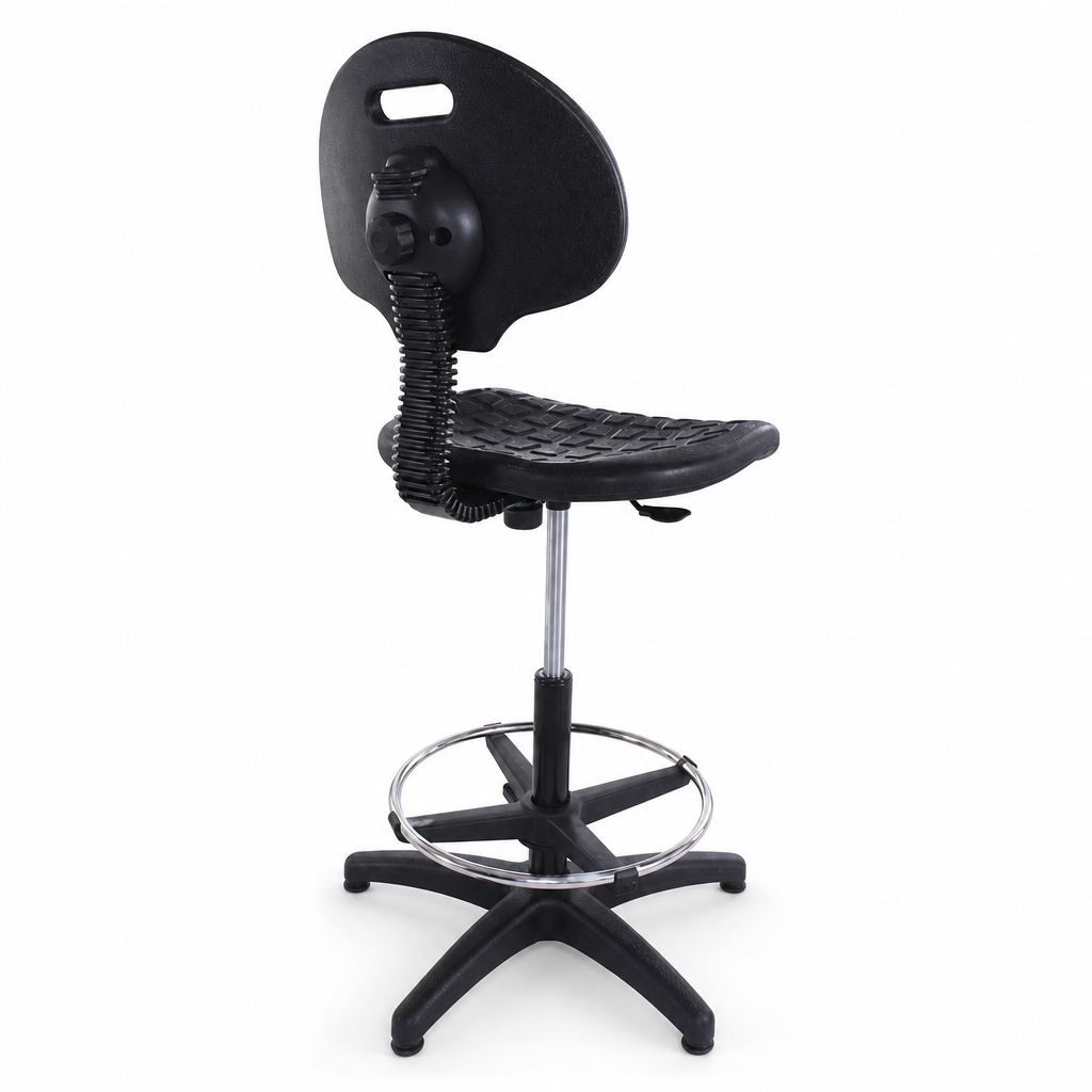 Ergonomic Polyurethane Laboratory and Workshop Stool