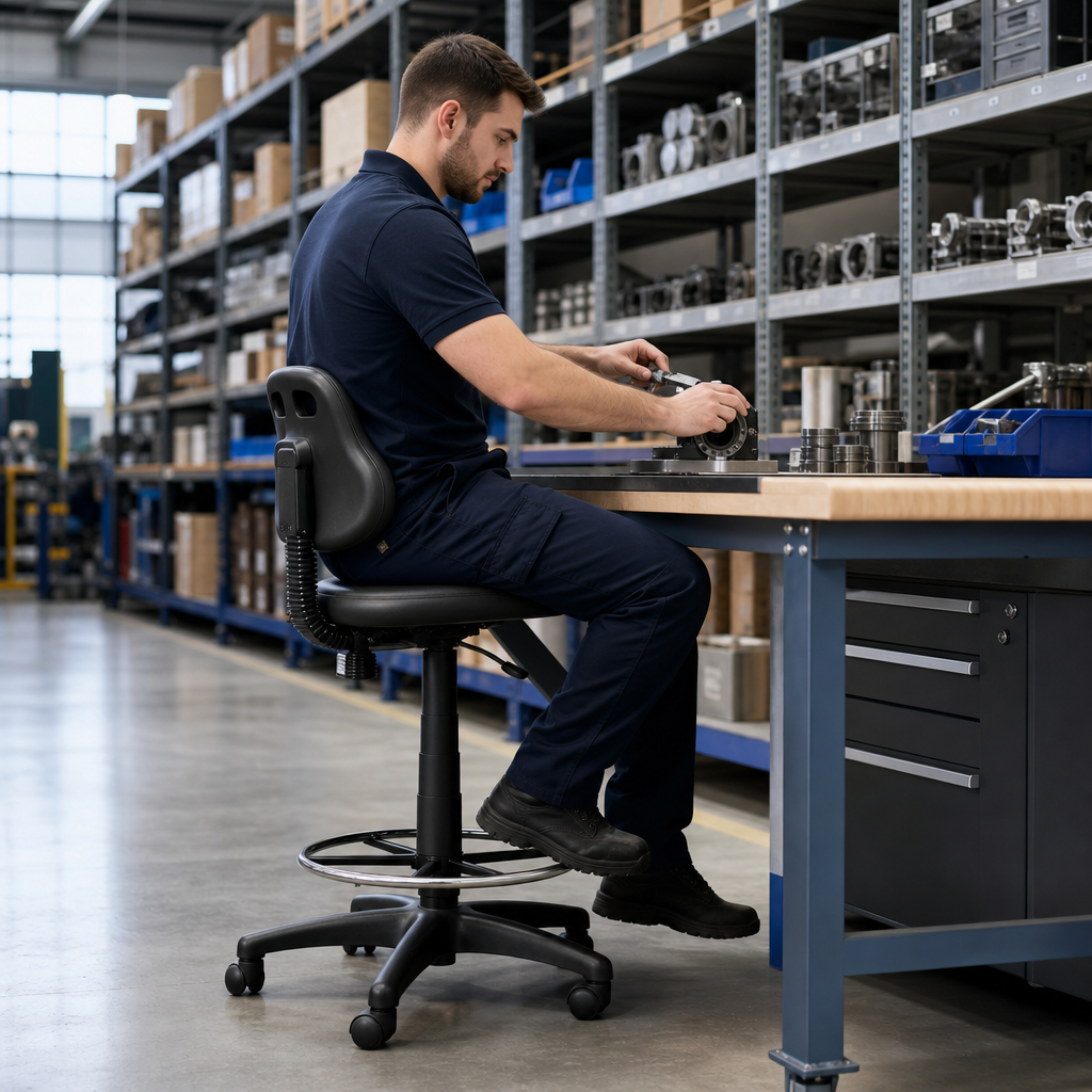 Ergonomic Polyurethane Laboratory Draughtsman Chair