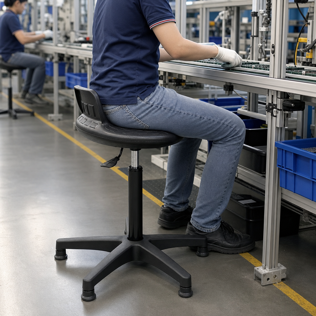 Ergonomic Polyurethane Stand-Up Work Chair