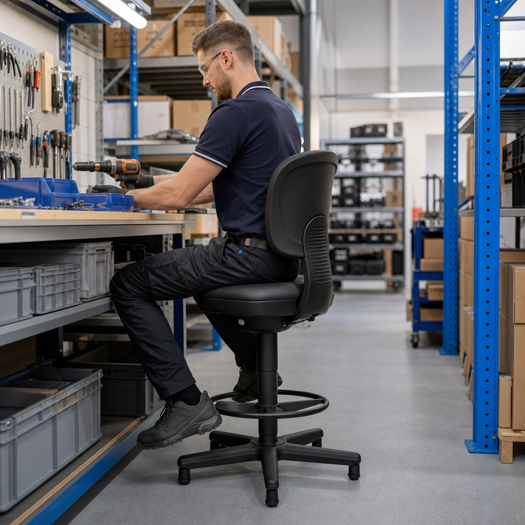 Ergonomic Polyurethane Stand-Up Work Chair