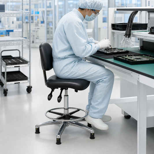 ESD Anti-Bacterial Ergonomic High Workshop Chair