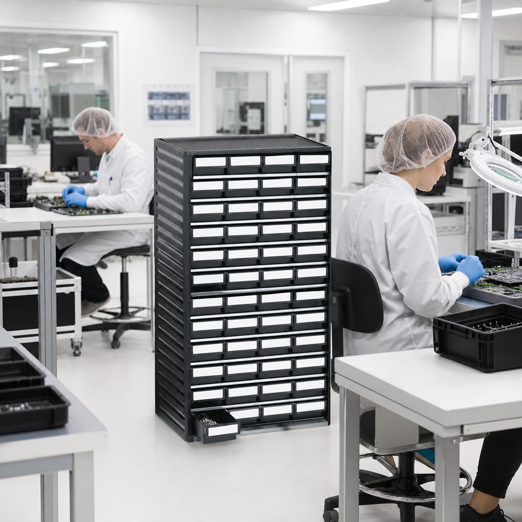 ESD Anti-Static Small Parts Cabinets with Drawers 550mm High
