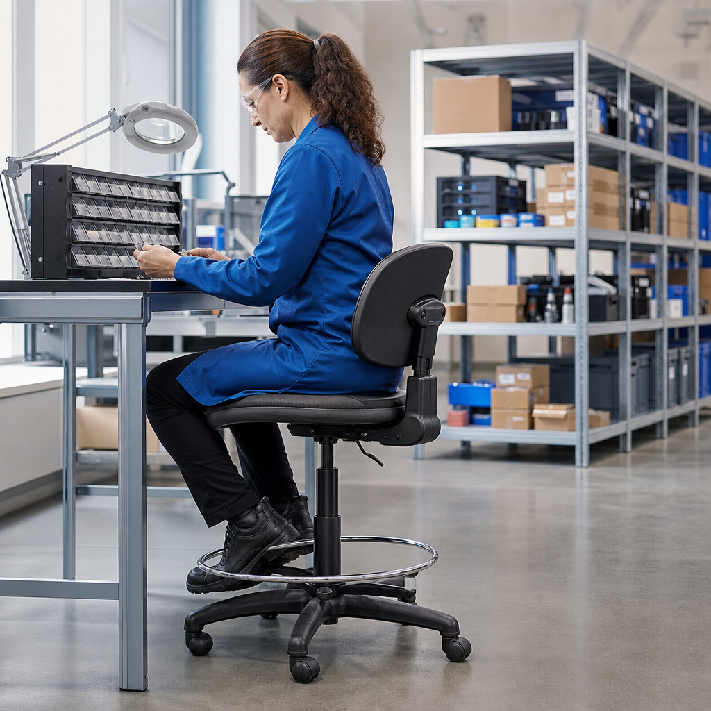 ESD Draughtsman Chair for Light Assembly Work