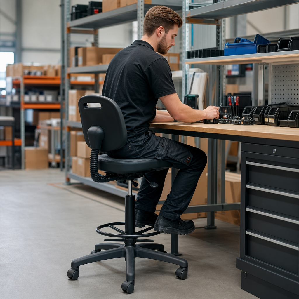 ESD Polyurethane High Workshop Chair