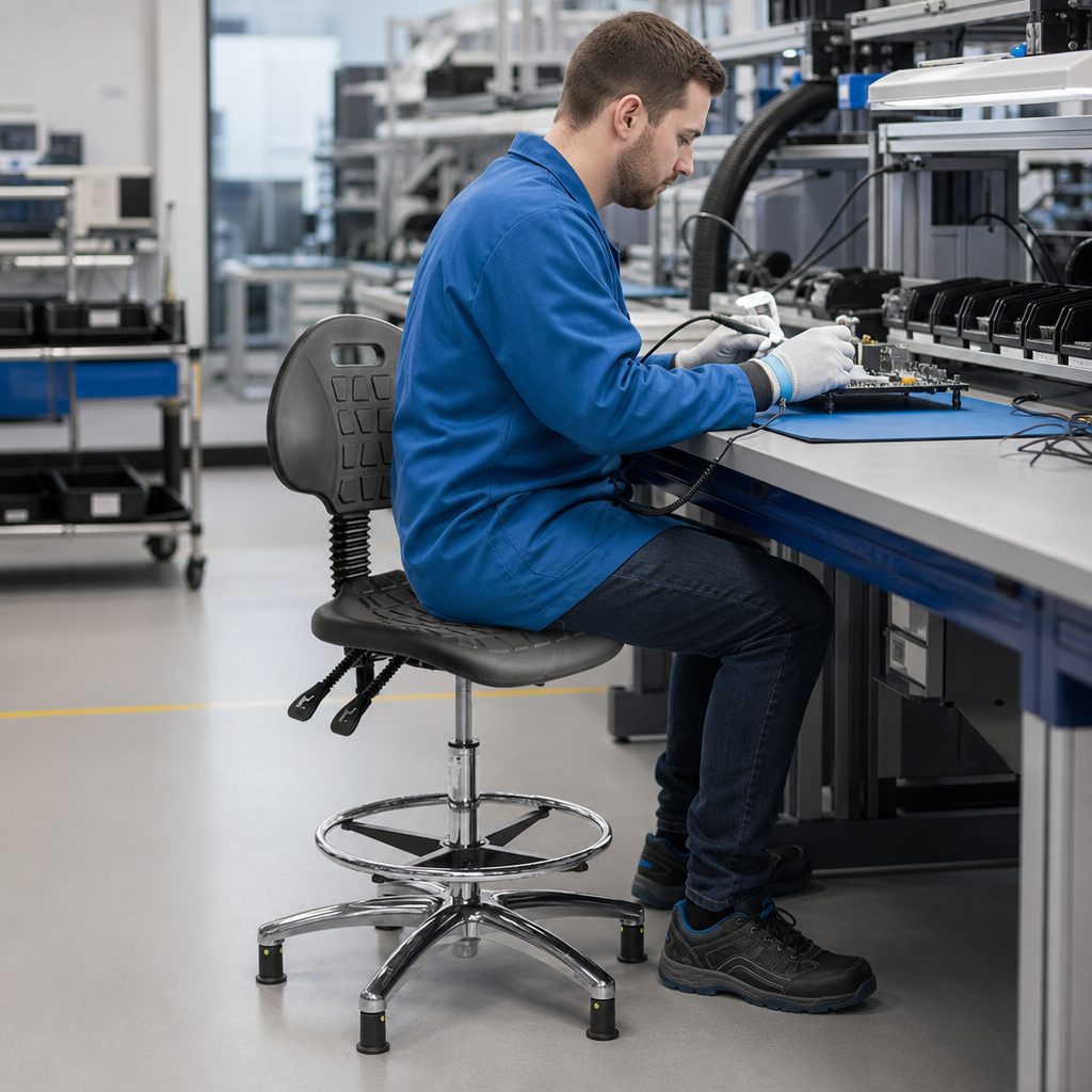 ESD Polyurethane High Workshop Chair