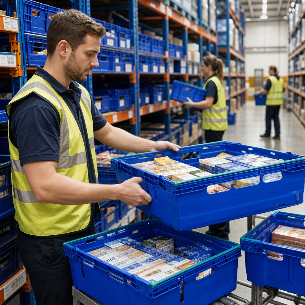 Euro Stacking Bale Arm Crates with Solid Sides