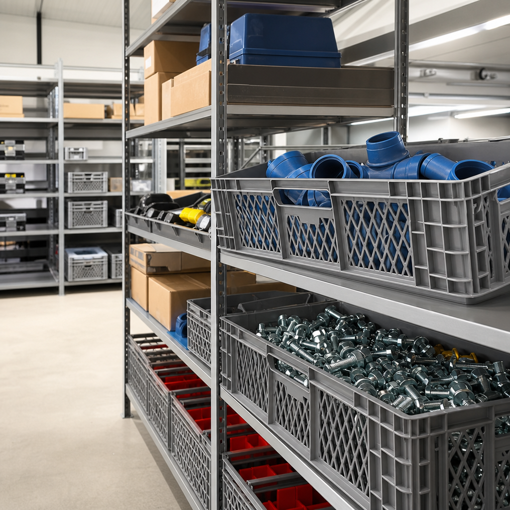 Euro Stacking Food Container with Ventilated Sides 45L