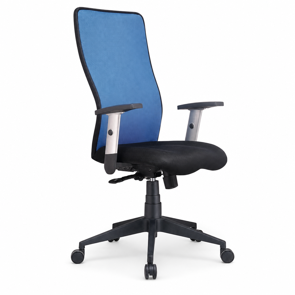 Executive Fabric Office Chair with High Curved Mesh Back