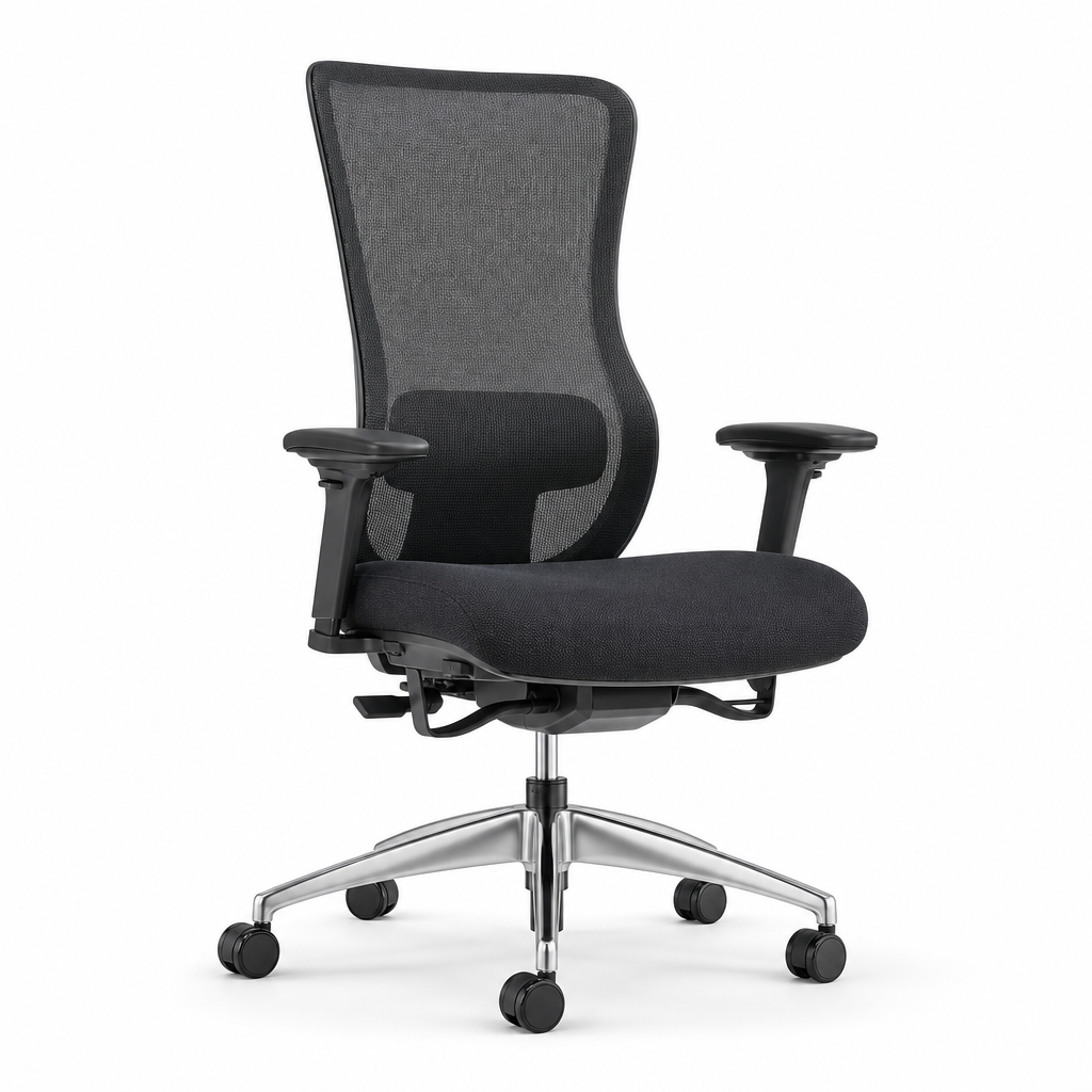 Executive Fabric Office Chair with High Curved Mesh Back