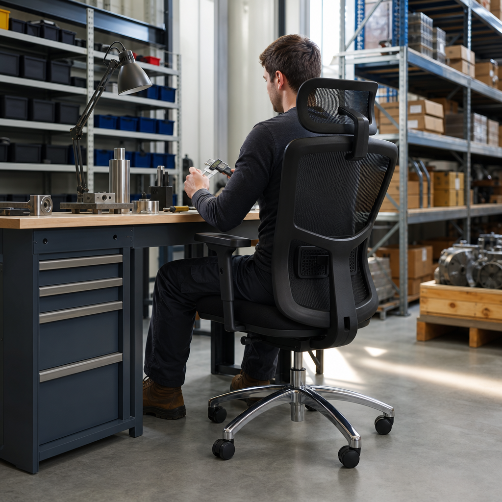 Executive Mesh Office Chair with Headrest