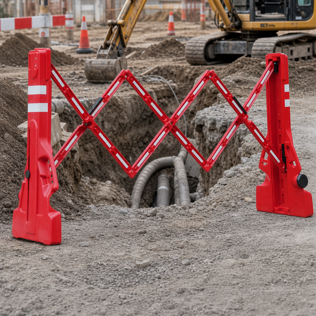 Extendable Weighted Work Site Barrier
