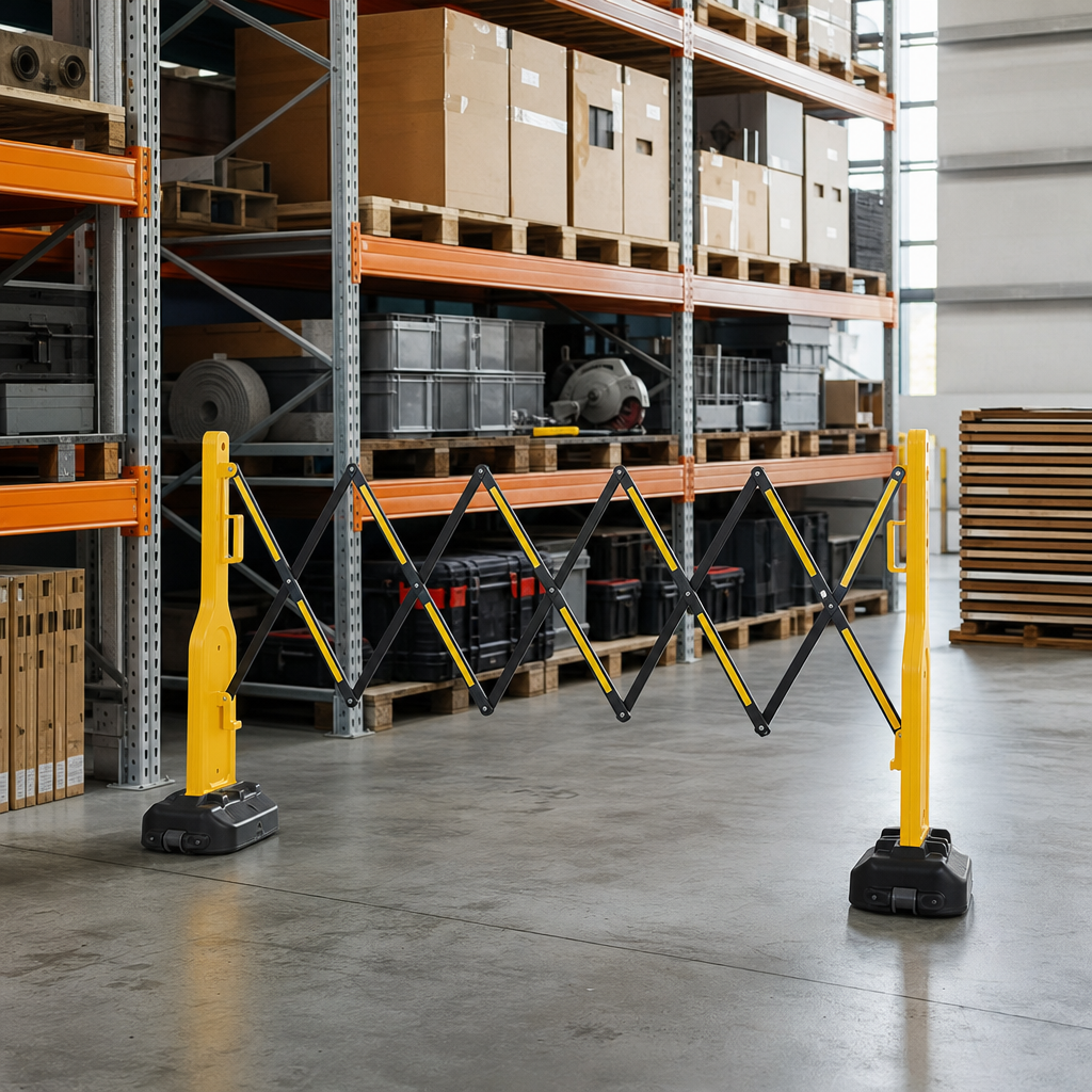 Extendable Weighted Work Site Barrier