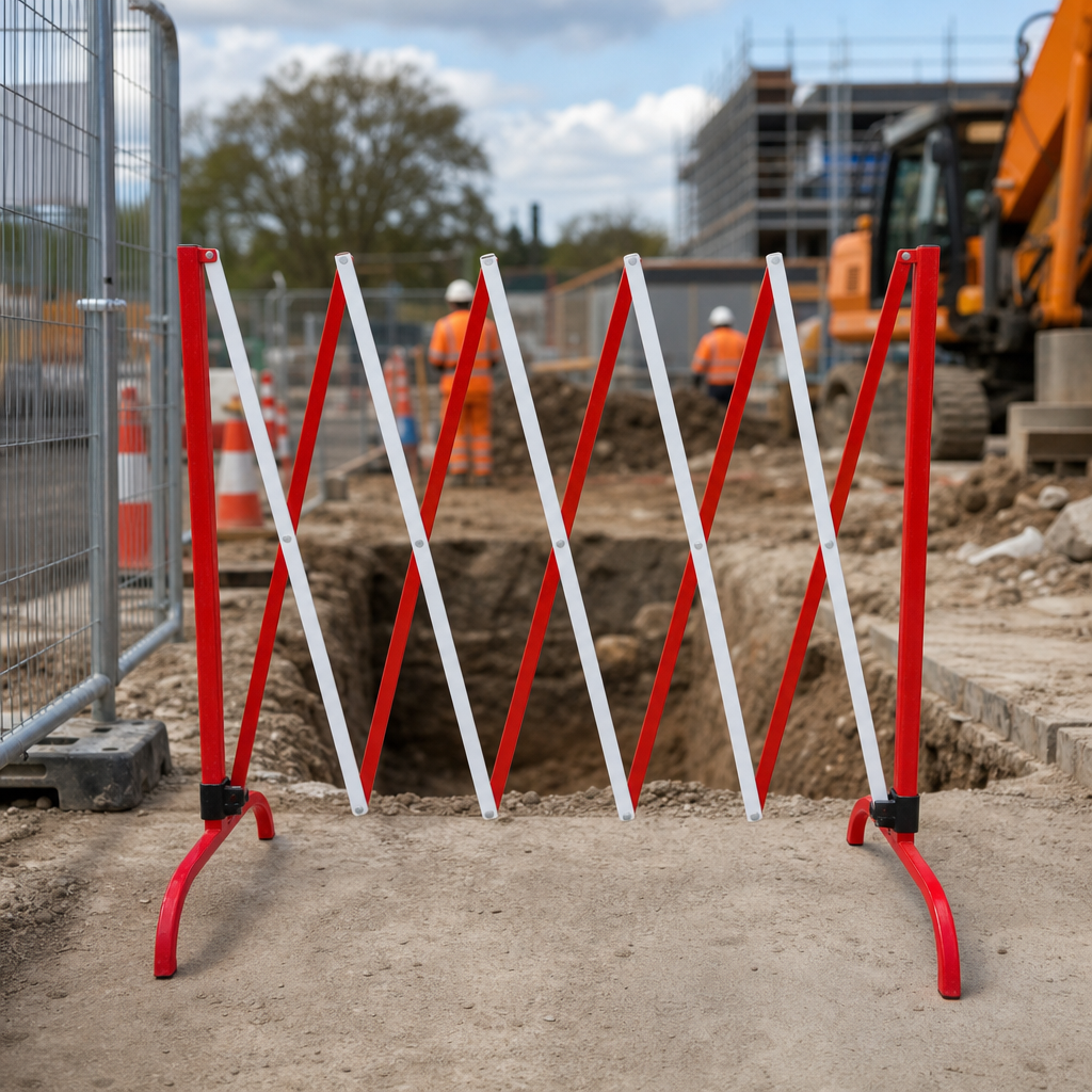 Extendable Work Site Safety Barrier