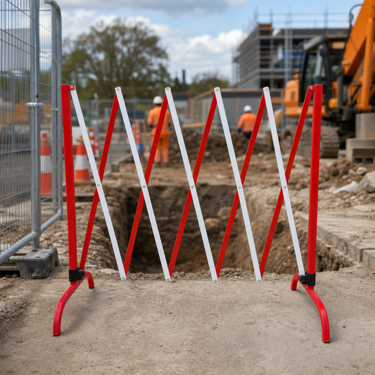 Extendable Work Site Safety Barrier