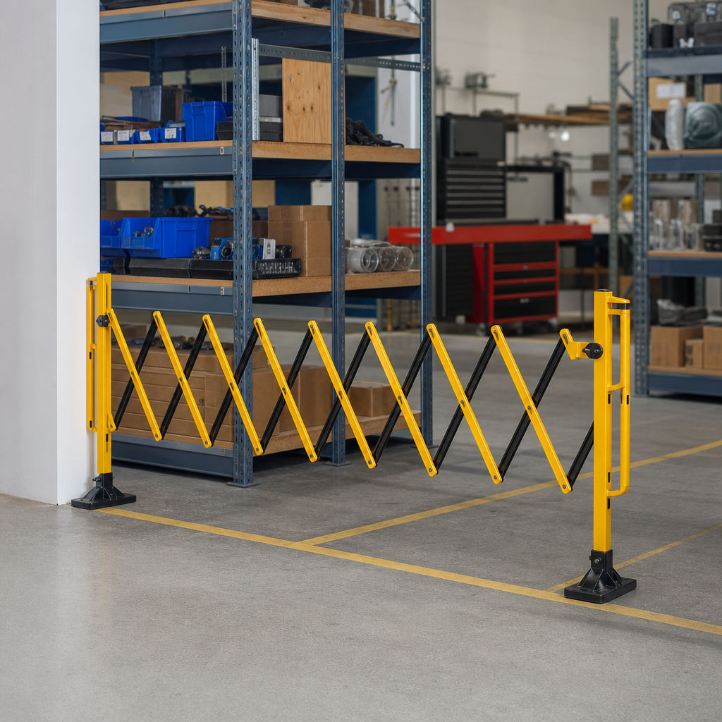 Extendable Work Site Safety Barrier