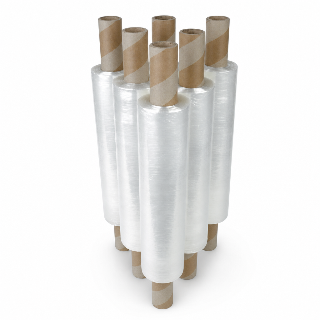 Extended Core Stretch Wrap Film Handy Rolls – Pack of 6