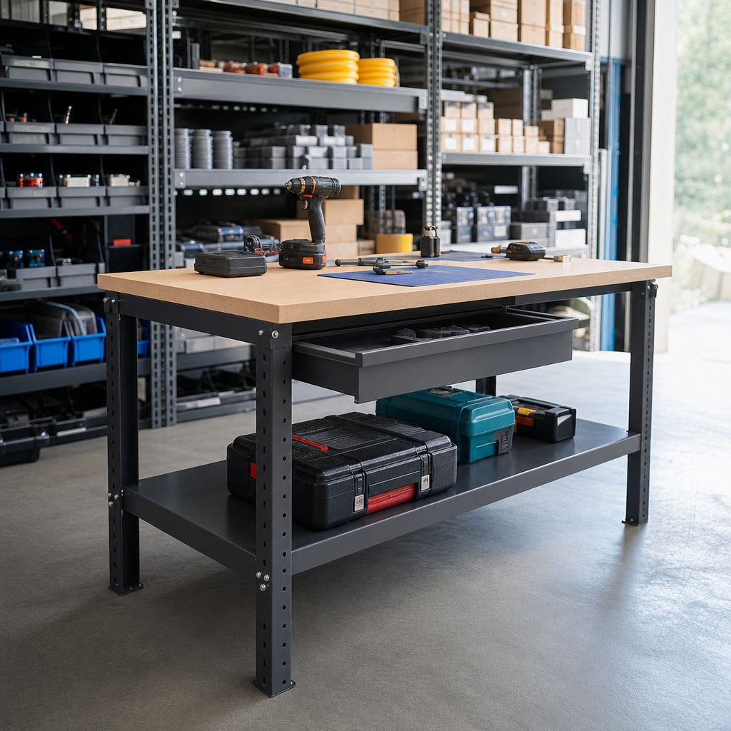 Extra Heavy Duty MDF Workstation with Optional Drawer