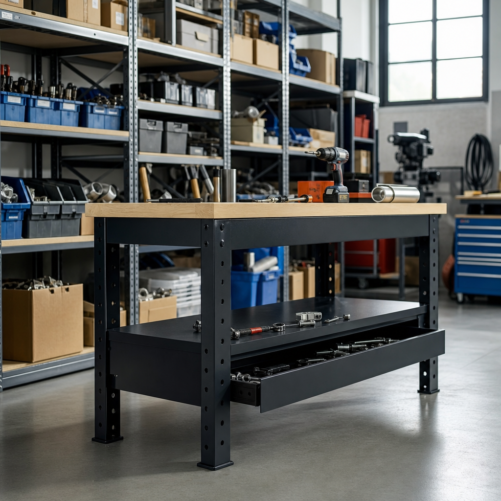 Extra Heavy Duty Workbench with Optional Lower Shelf Drawer