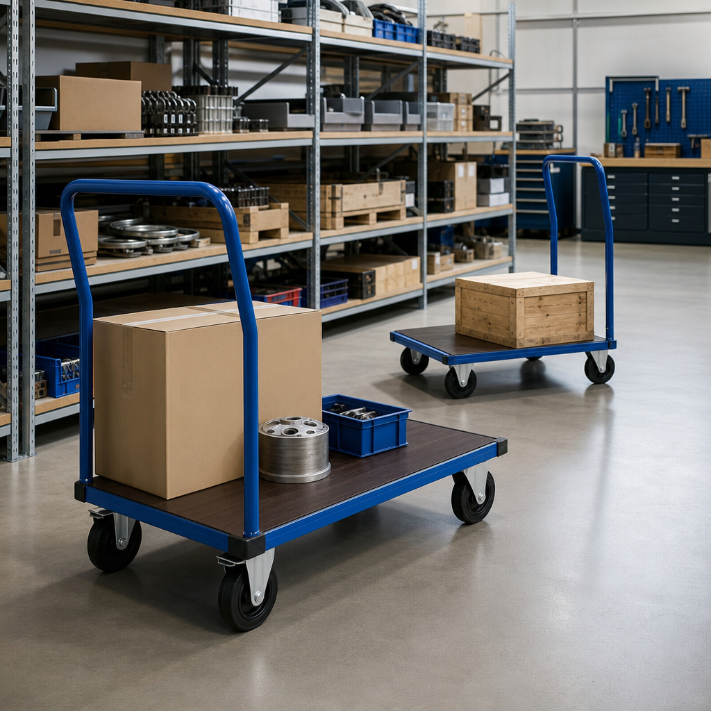 Extra Large Flatbed Platform Trolleys with Handle Options