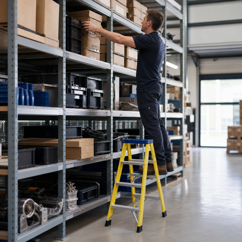 Extra Lightweight Fibreglass Platform Step Ladders