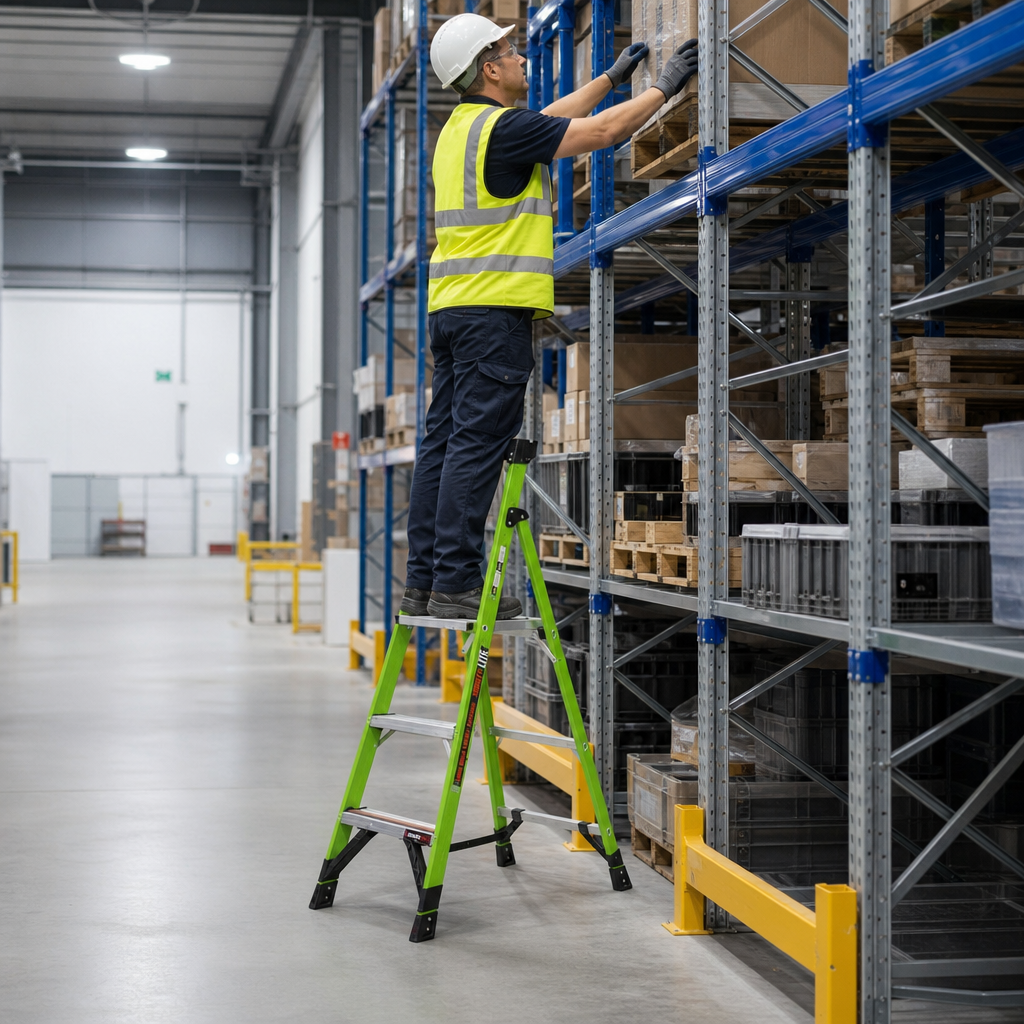 Extra Lightweight Fibreglass Platform Step Ladders