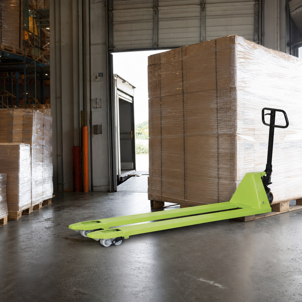 Extra Long Fork Manual Pallet Truck 2000mm 2500kg Capacity