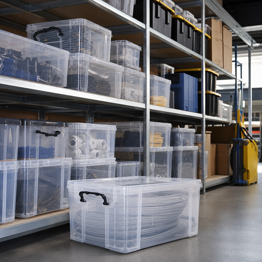 Extra Strong 64 Litre Clear Storage Box with Lid