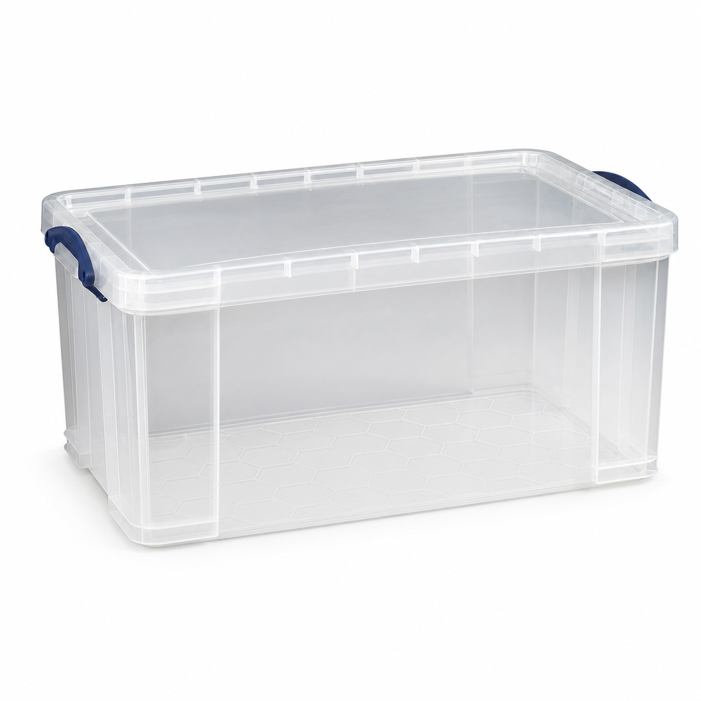 Extra Strong 64 Litre Clear Storage Box with Lid