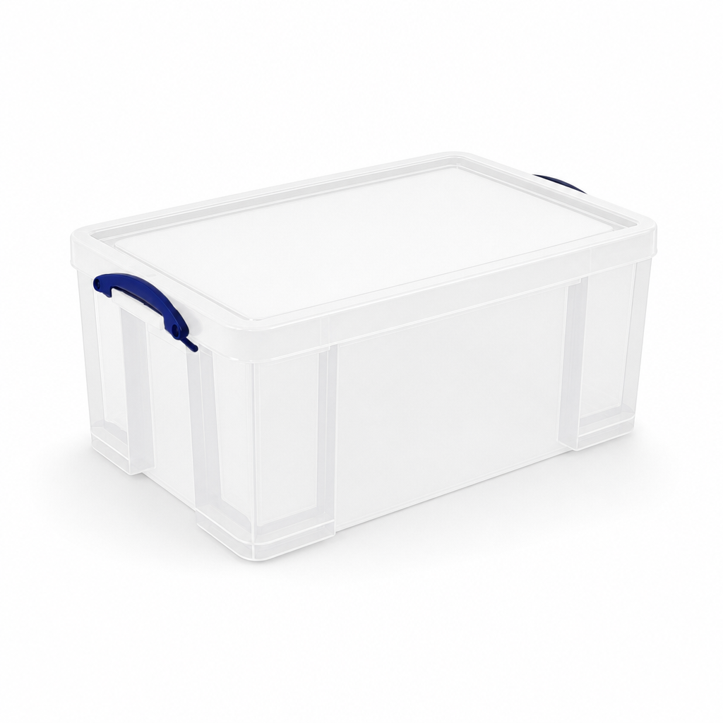 Extra Strong 64 Litre Clear Storage Box with Lid