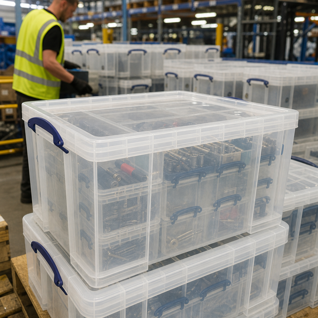 Extra Strong 84 Litre Clear Storage Box with Lid