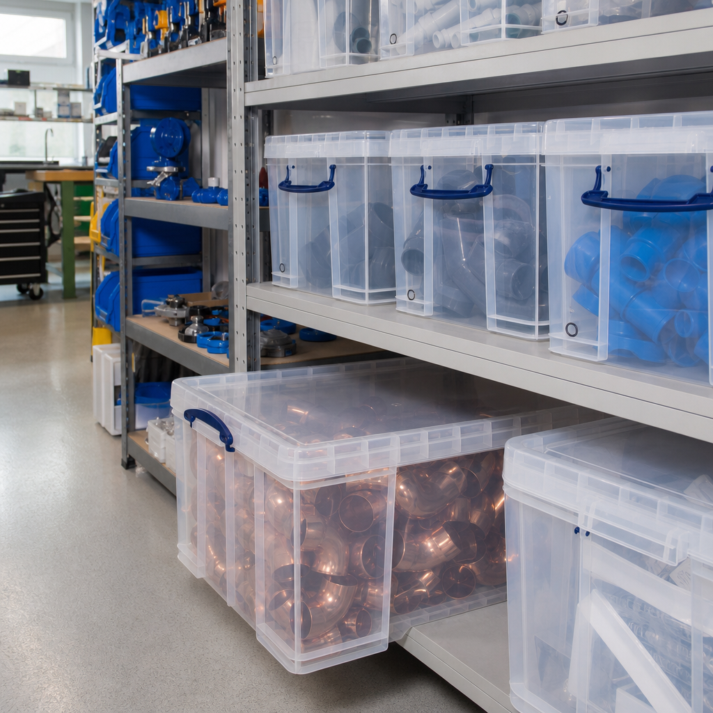 Extra Strong 84 Litre Clear Storage Box with Lid