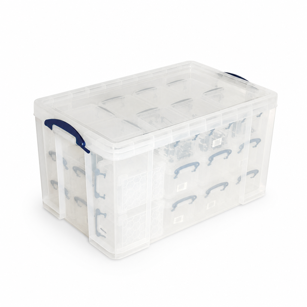 Extra Strong 84 Litre Clear Storage Box with Lid