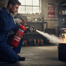 Professional 2KG Dry Powder Fire Extinguisher - Marine Certified with 13A 70B Fire Rating and Compact Design for Vehicle Protection